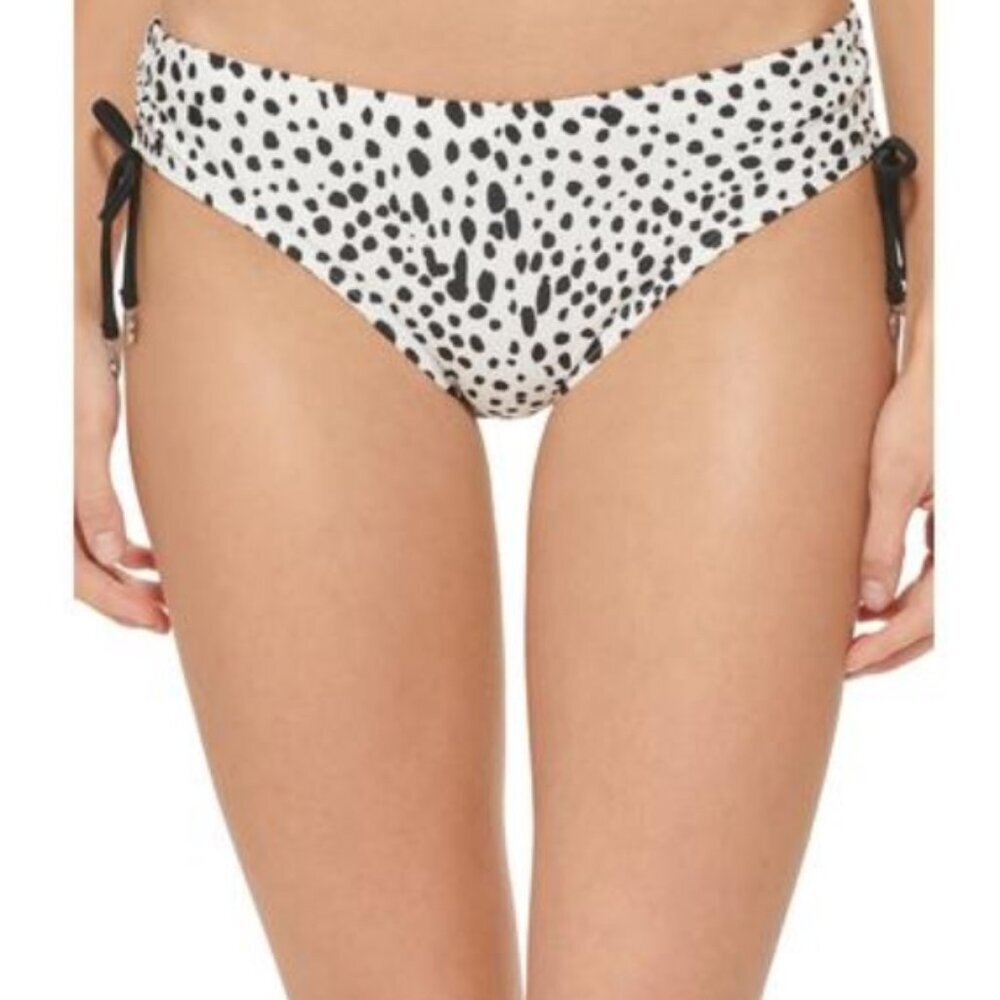 Dkny Women's Printed Side-Tie Bikini Bottoms Women's Swimsuit XS